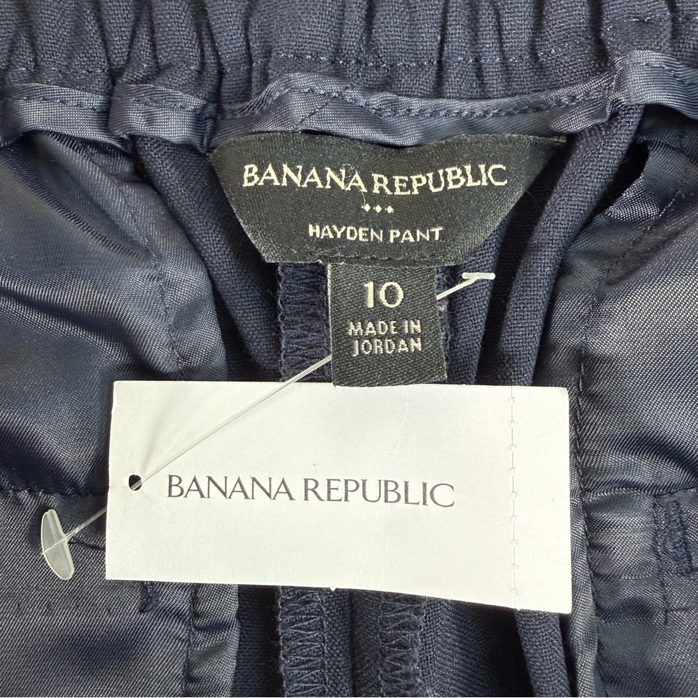 NEW NWT Banana Republic Hayden Navy Blue Tapered Business Casual Pants Size 10 - Picture 7 of 12